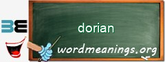 WordMeaning blackboard for dorian